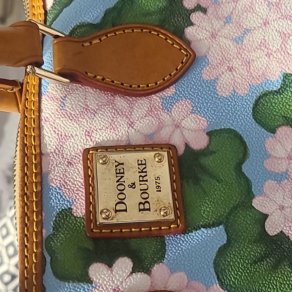 Dooney and Bourke Hydrangea Satchel with Coin Purse - Picture 2 of 9